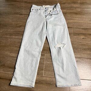 Levi’s Premium Ribcage Ankle Straight Jeans Women 28 Stretch